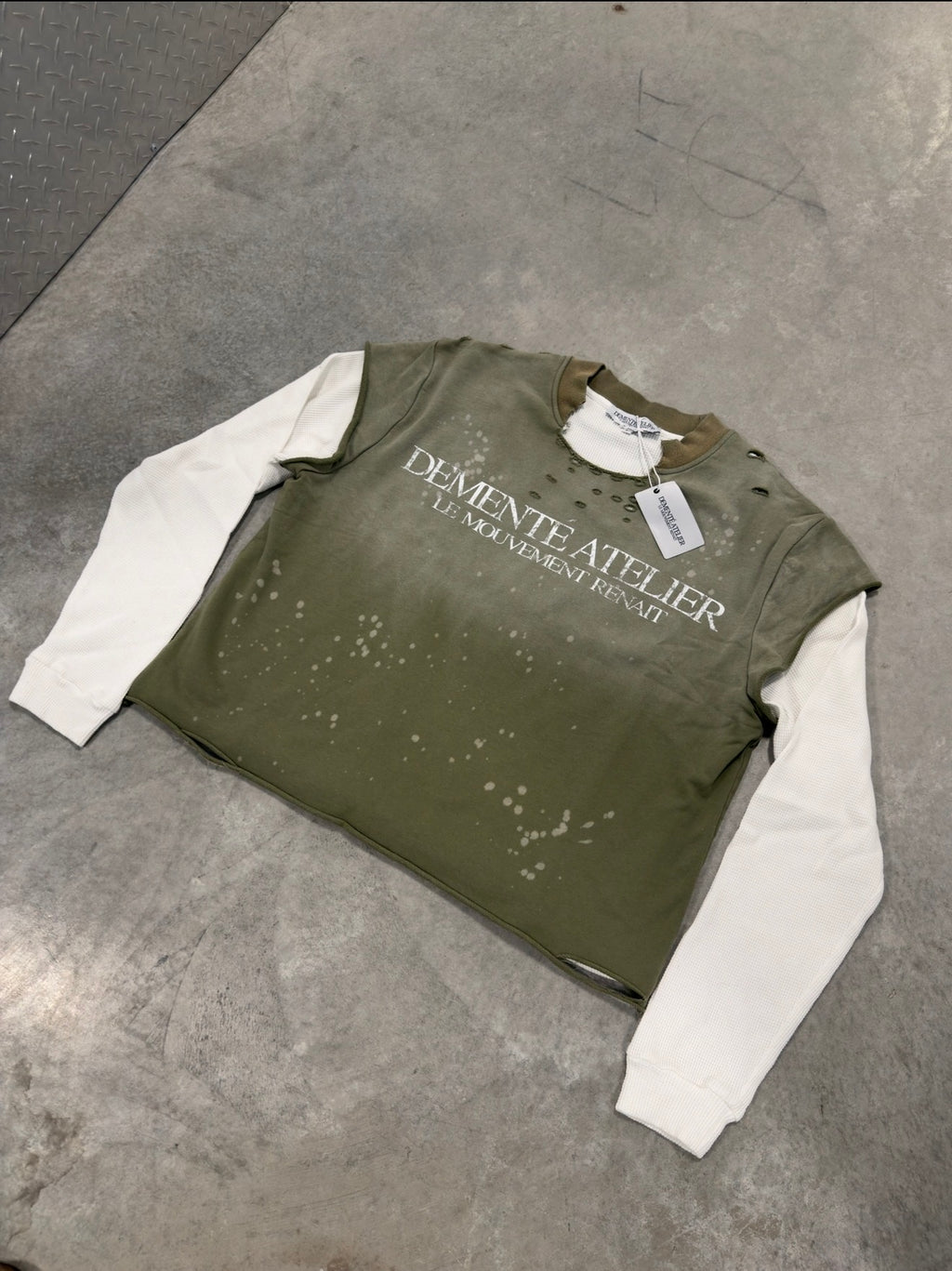 Olive Green Logo longsleeves