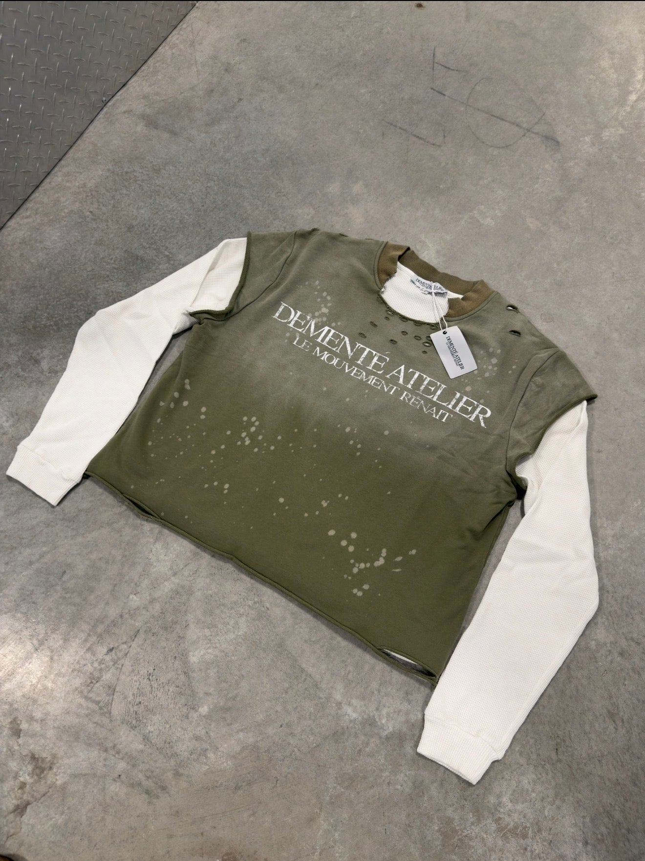 Olive Green Logo longsleeves