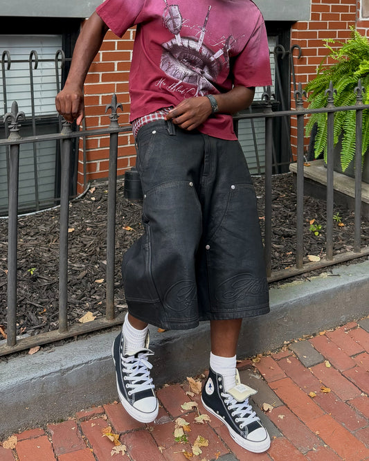 Dementé Black Waxed Work Jorts