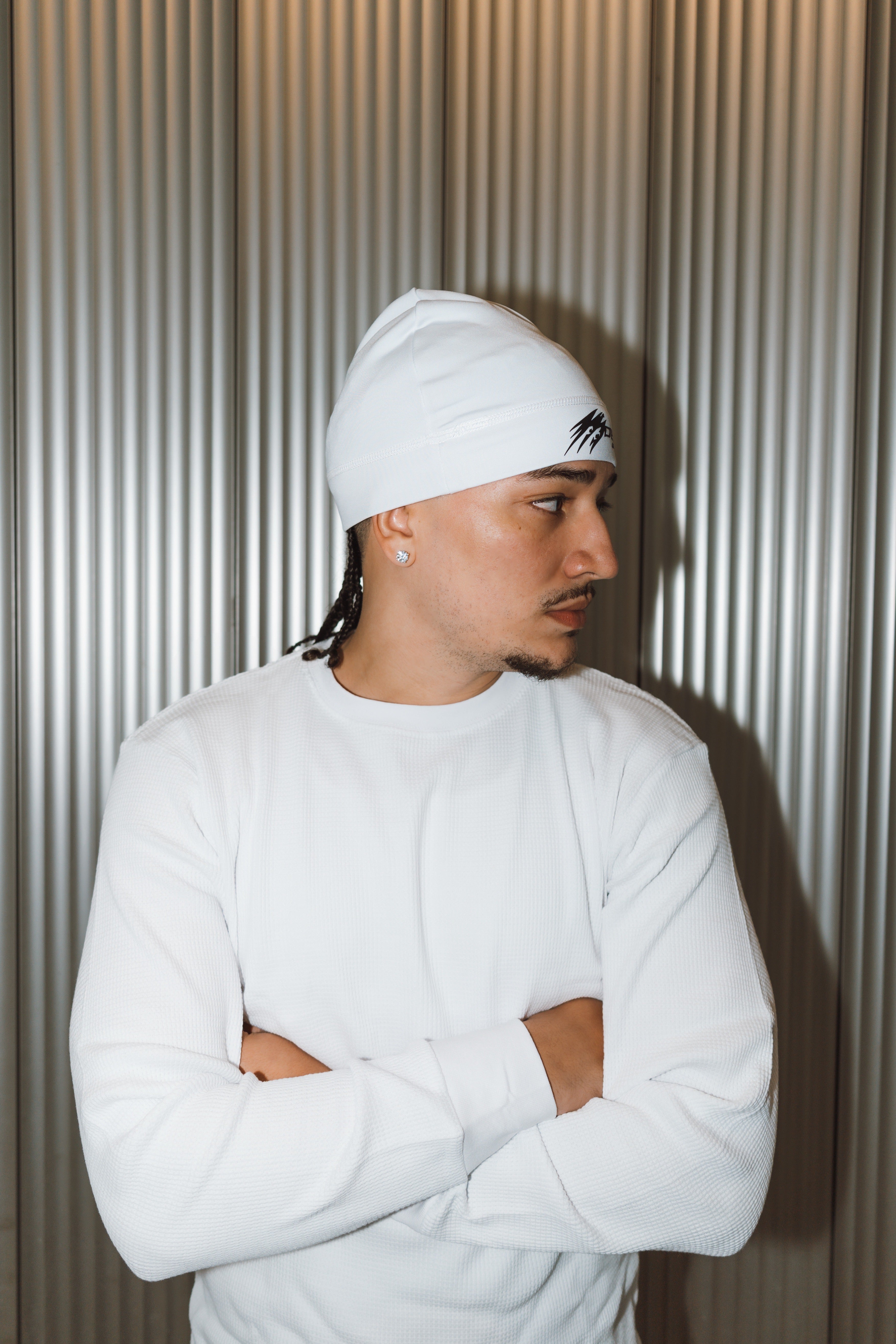 White Satin Lined Skully