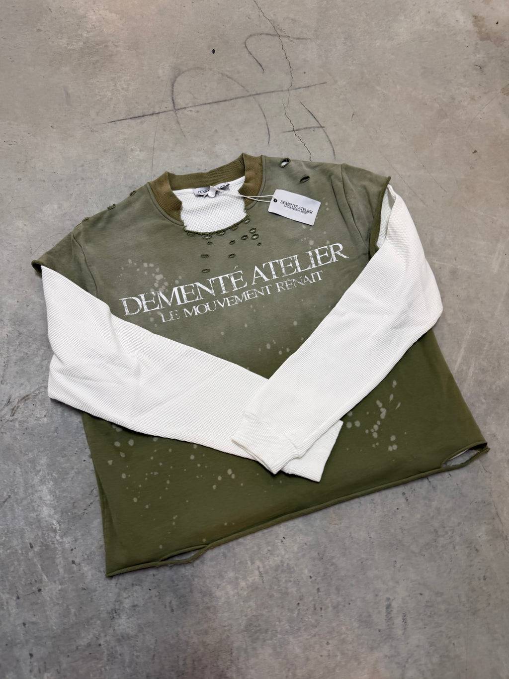 Olive Green Logo longsleeves