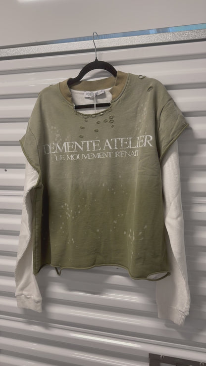 Olive Green Logo longsleeves